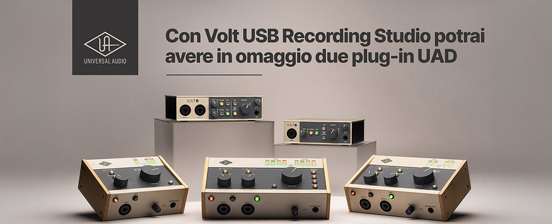 Preamp e Channel Strip in omaggio con Volt USB: solo a maggio! Preamp e Channel Strip in omaggio con Volt USB: solo a maggio!
