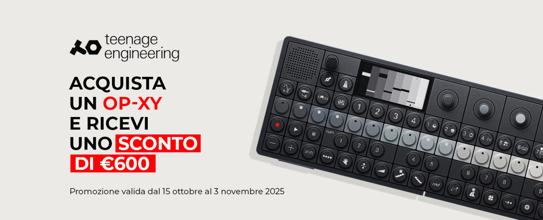 Acquista Teenage Engineering OP-XY e Ricevi Subito € 600 di Sconto Acquista Teenage Engineering OP-XY e Ricevi Subito € 600 di Sconto