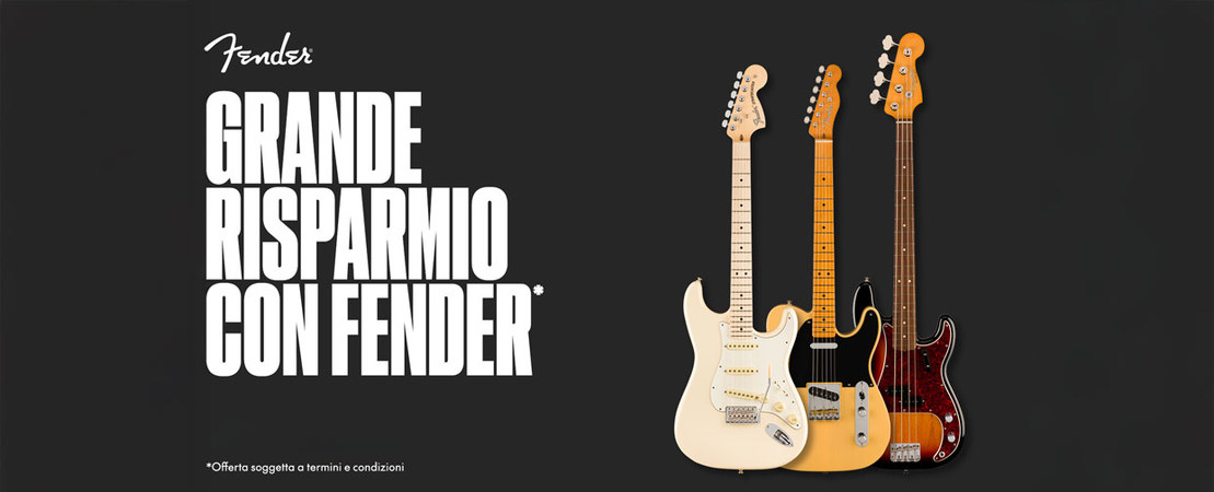 Promo Fender: Sconti Imperdibili su Modelli Iconici per un Tempo Limitato Promo Fender: Sconti Imperdibili su Modelli Iconici per un Tempo Limitato
