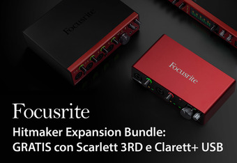 Focusrite Hitmaker Expansion Bundle: Gratis con Scarlett 3RD e Clarett + USB